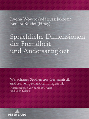 cover image of Sprachliche Dimensionen der Fremdheit und Andersartigkeit